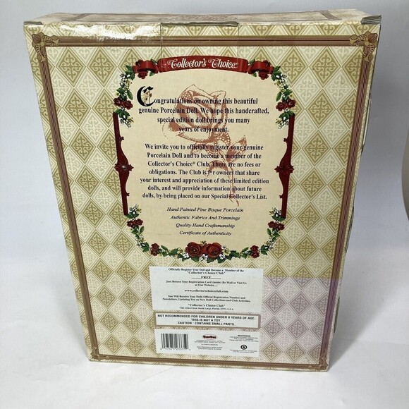 Collector's Choice Genuine Fine Bisque Porcelain Doll Commode Certificate NIB‎ - Picture 10 of 12